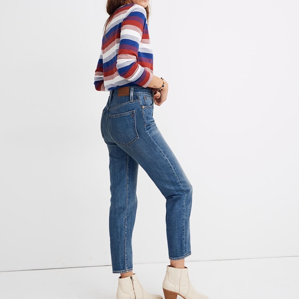 Madewell The Mom Jeans in Medium Indigo Wash size 27